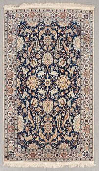 MATTA, old, Nain, figural, part silk, ca 203 x 117 cm.