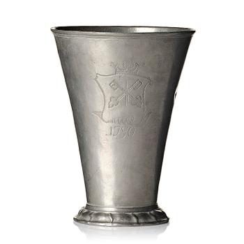 167. A 'skråbägare'  guild beaker for the guild of smiths, by C. G. Malmborg, Stockholm 1786.