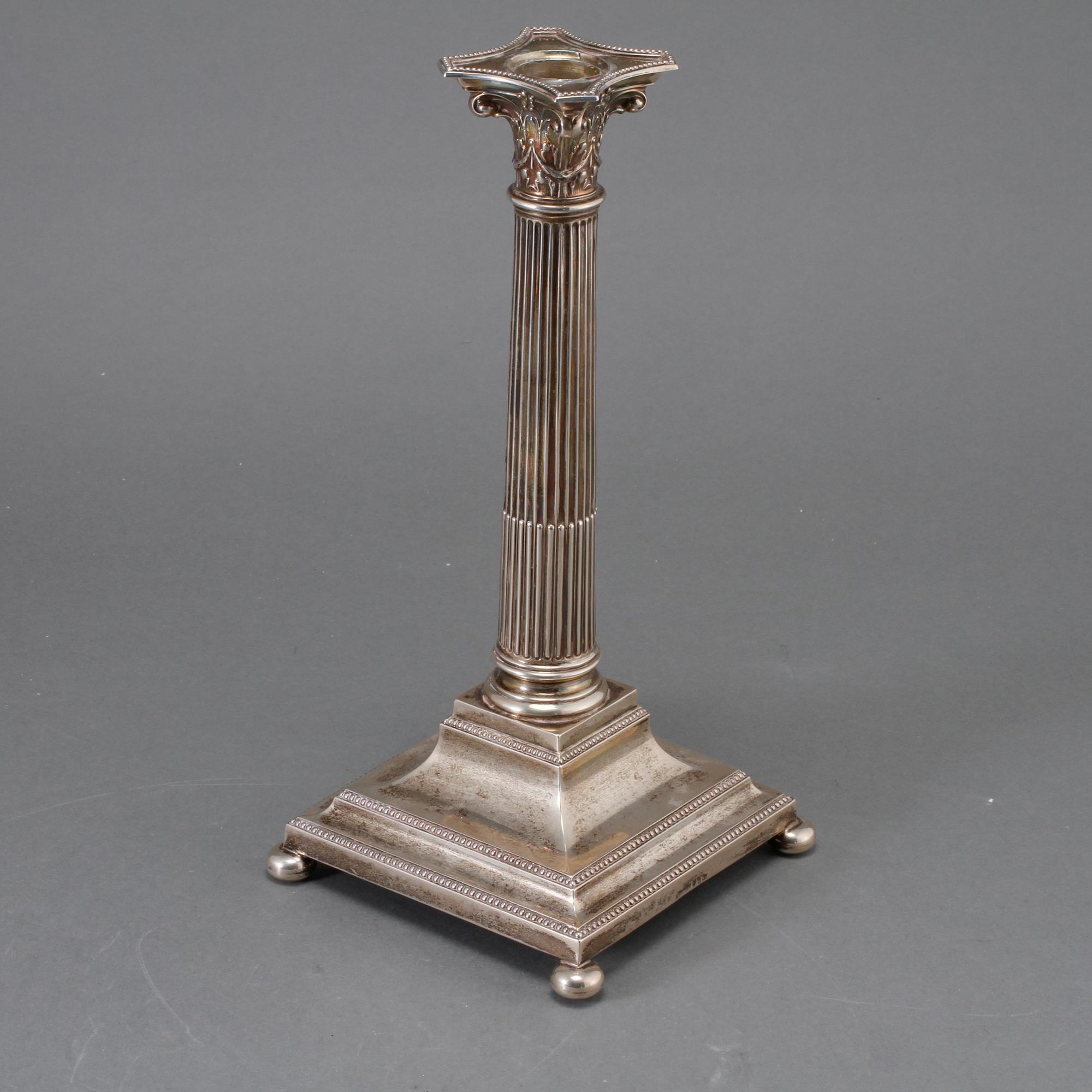 LJUSSTAKE, silver, K Andersson, Stockholm, 1901.