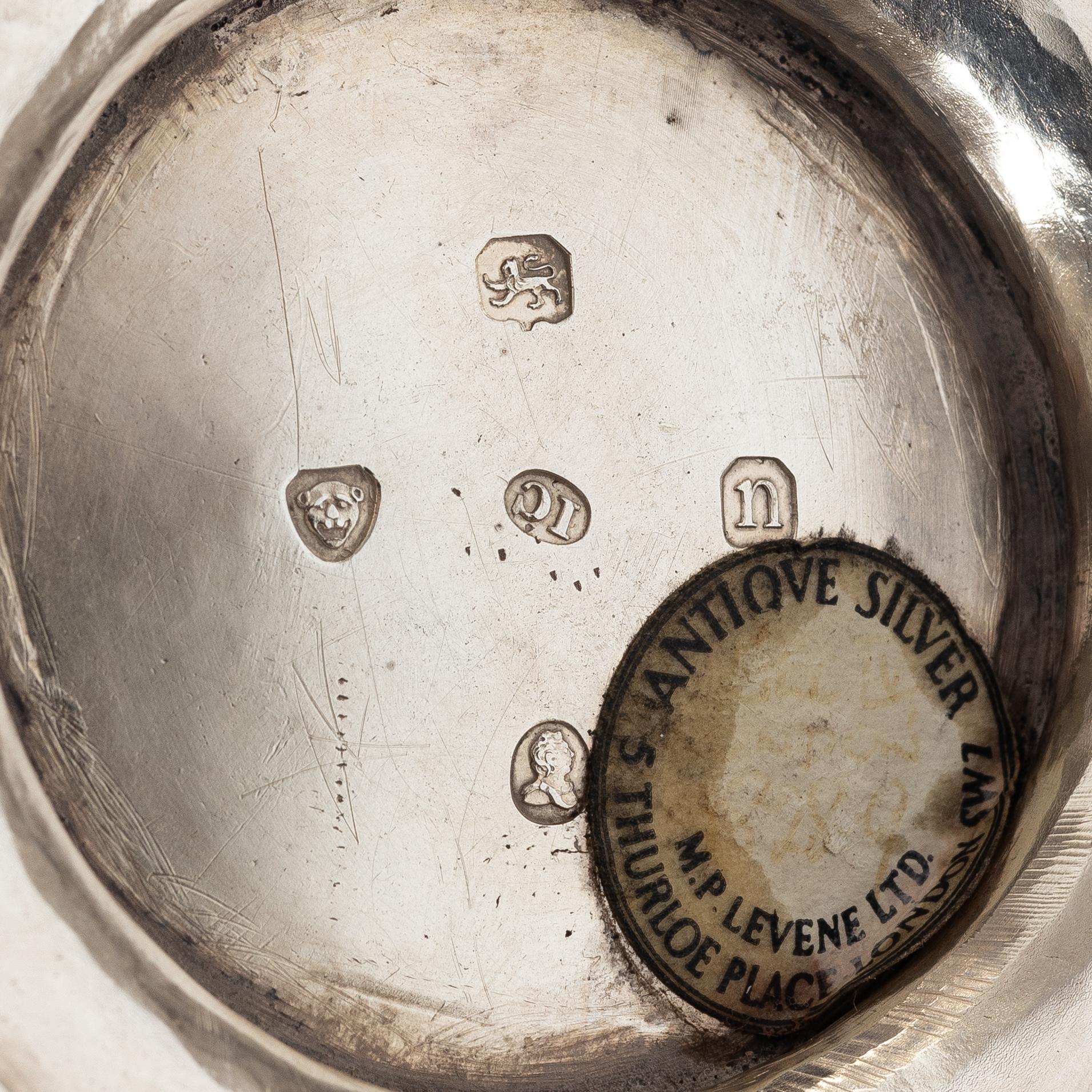 Kaffe- och teservis, 4 delar, silver, London, England 1828-29, Joseph Craddock resp Josiah Barnett.