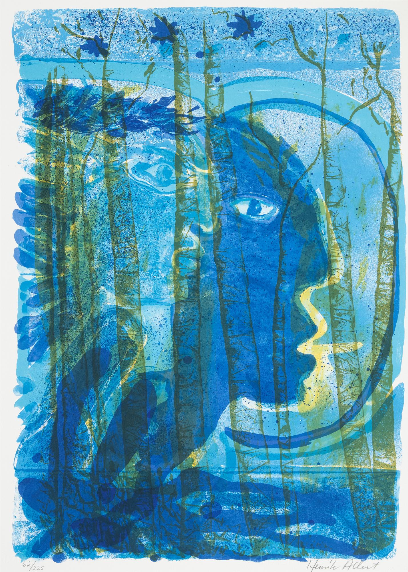 Portfolio with 17 prints, signed, and 3 portfolios with 5 lithographs in colour each. Total 30 prints.