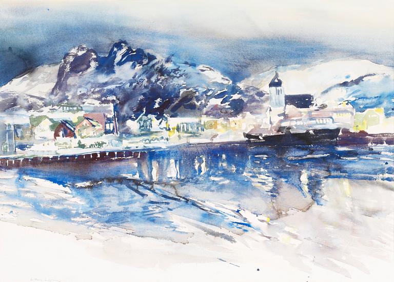 Lars Lerin, Motif from Svolvær.