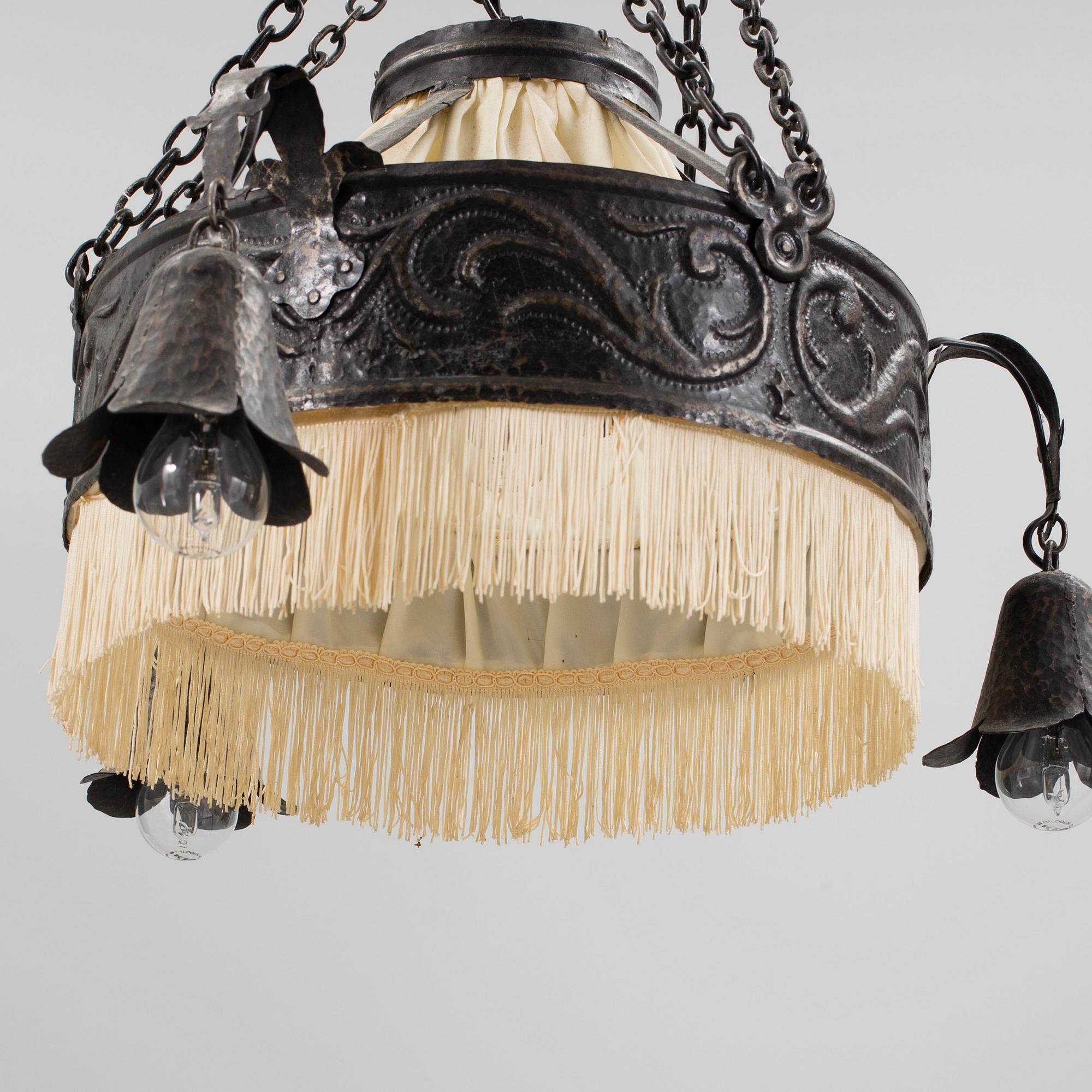 A jugend ceiling lamp, beginning of the 20th century.