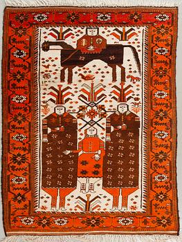 A rug, possible Beluch, old/semiantique, ca 210 x 113 cm.