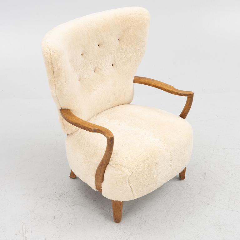 Lounge chair, Danish Modern, Danish cabinetmaker, 1940s.