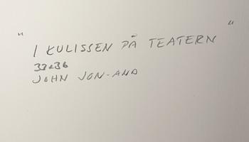 JOHN JON-AND, krita, stämpelsignerad.