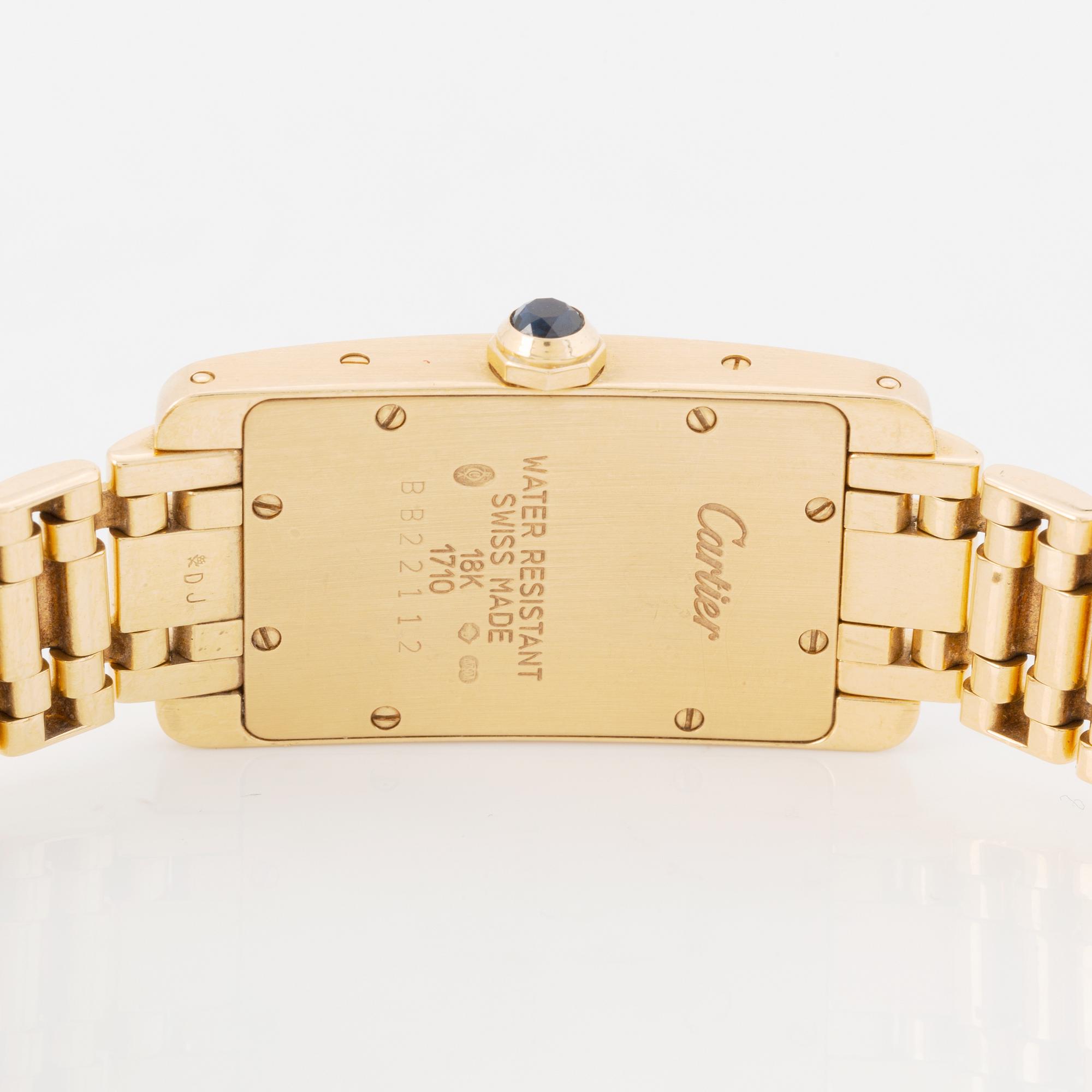 Cartier, Tank Americaine, wristwatch, 19 x 28 (34,5) mm.