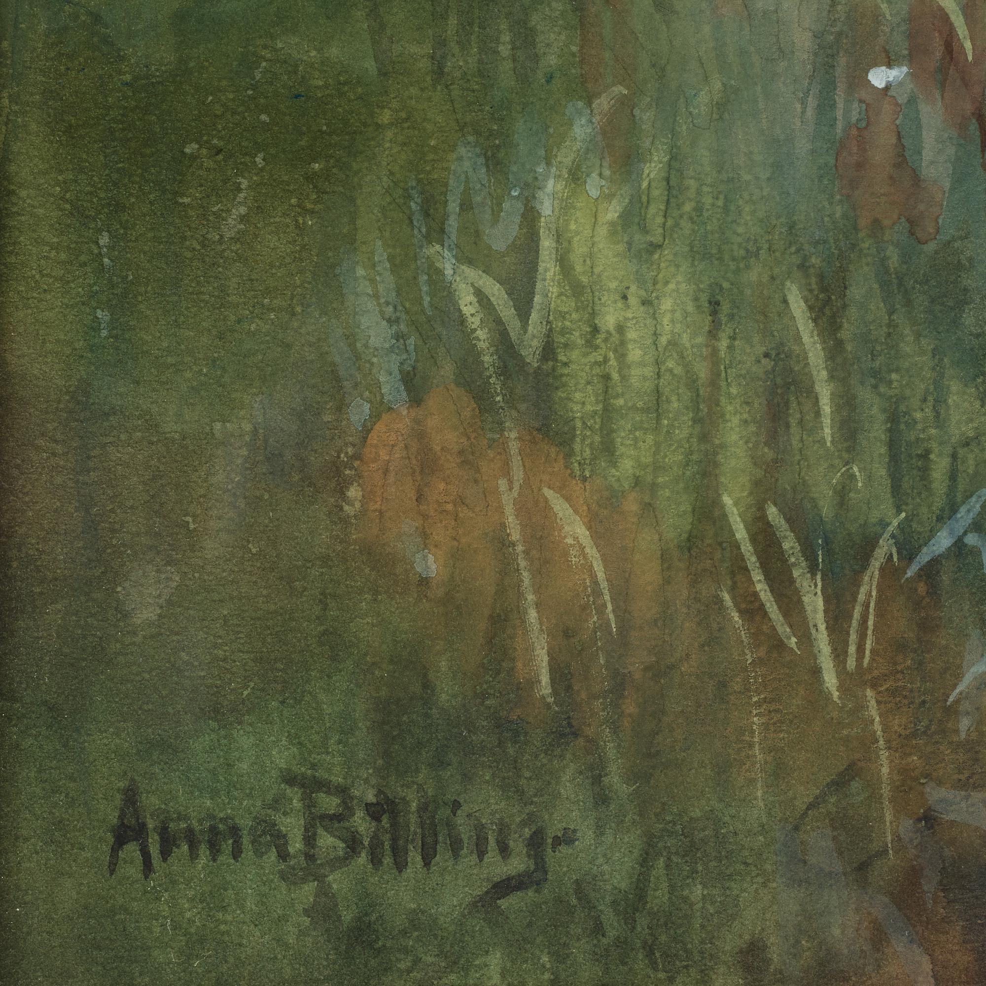 Anna Billing, watercolor, signed.