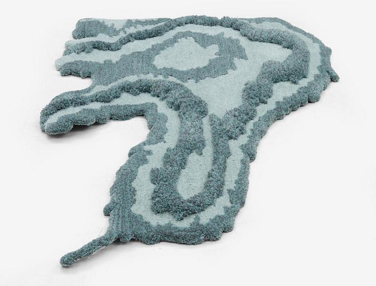 Jonathan ”Ollio” Josefsson, matta, 2 delar, tuftad i relief, ca 250 x178 resp 130 x  73 cm.