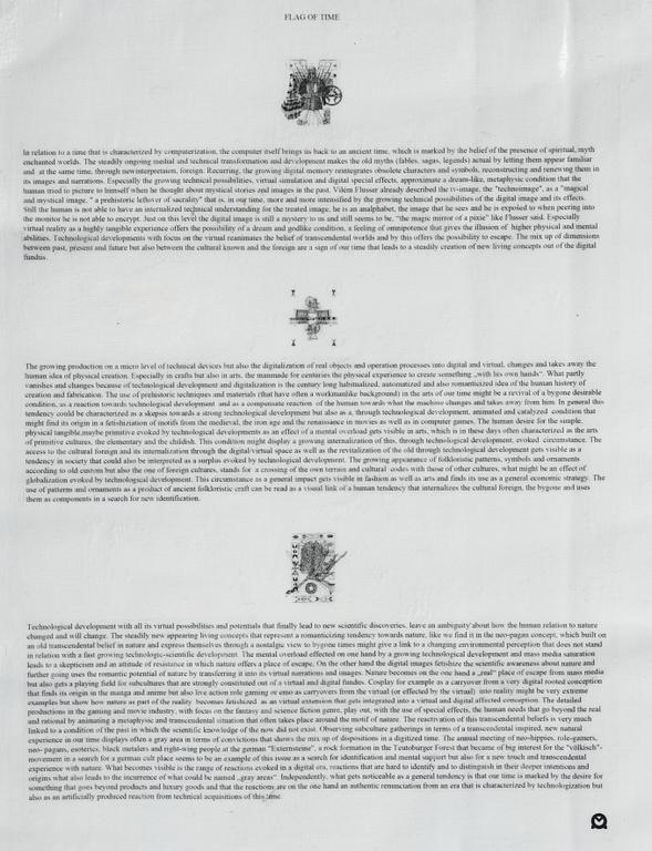 Veit Laurent Kurz, "Untitled #4 (Flag of Time Text Painting)".