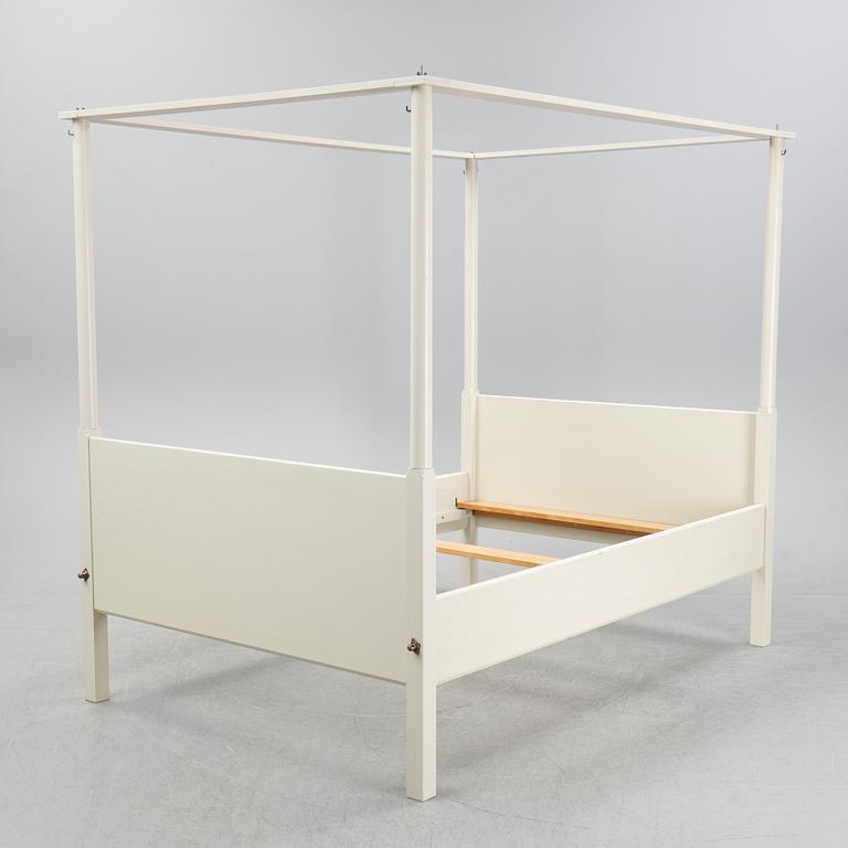 A 'Skattmansö' four poster bed, Ikea, 1990's.