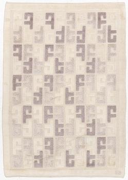 Sigvard Bernadotte, Rug, "Shangri-La", relief pile, signed SB, approximately 210 x 145 cm.