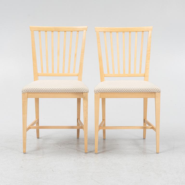 Carl Malmsten, six birch 'Vardags' chairs. Stolab 2006.