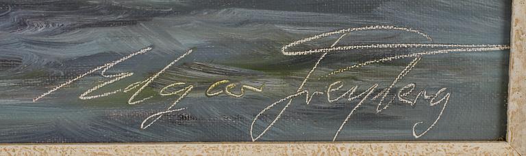 EDGAR FREYBERG, olja på duk, sign.