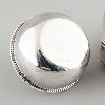 BOXES, 1+1, silver, totally approx 640 gram.