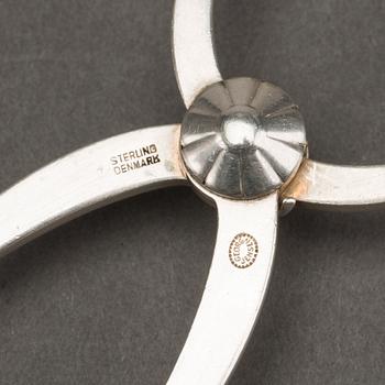 A Danish 20th century silver suger tongs mark of Georg Jensen, around 1930'.