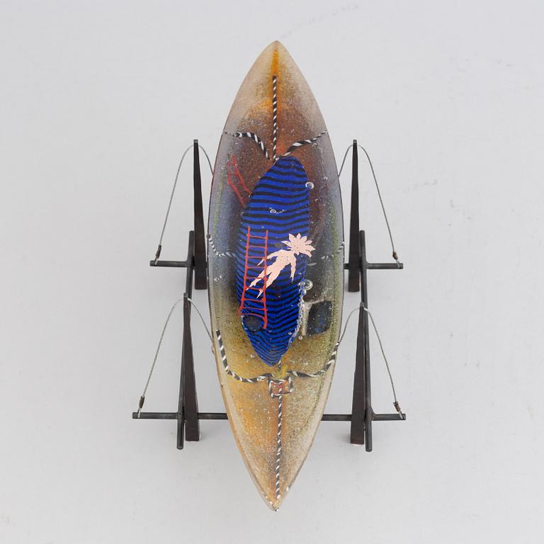 BERTIL VALLIEN, a glass sculpture, Kosta Boda, signed and numbered 38/50.