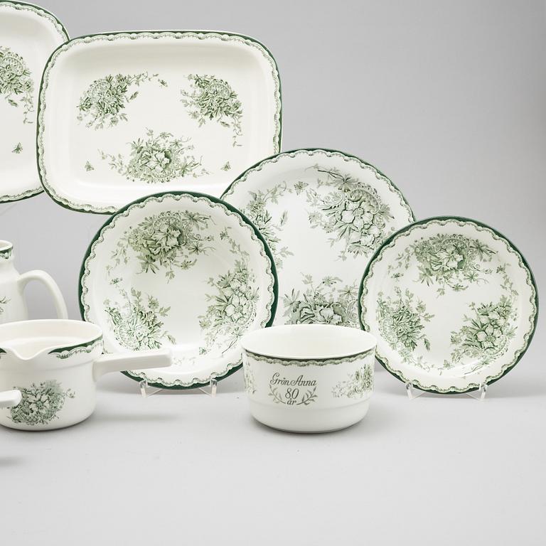 A 45 piece flintware 'Grön Anna',  dinner service, Rörstrand.
