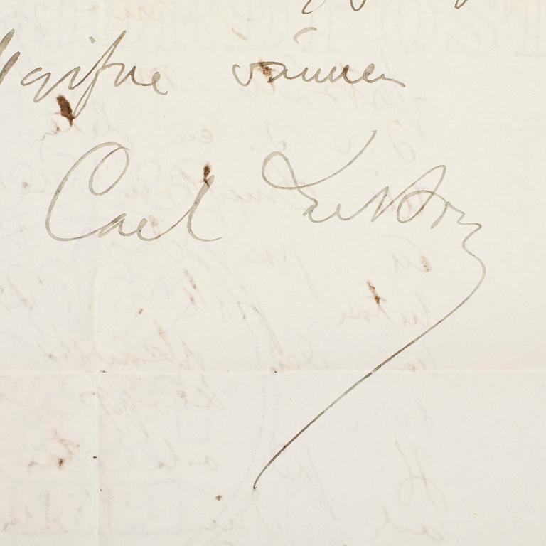 AUGUSTE RODIN (1872-1960), egenhändigt brev med namnteckning, dat 30 mars 1903.