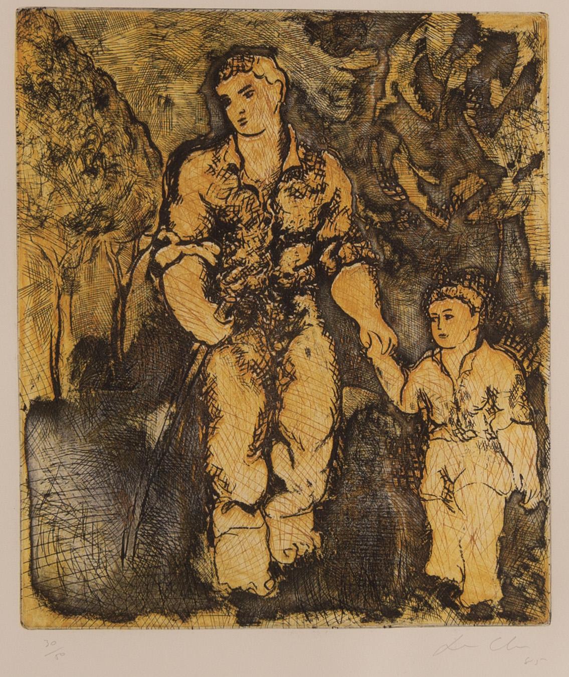 Sandro Chia, etsching in colours and aquatint, 1985, 30/50.