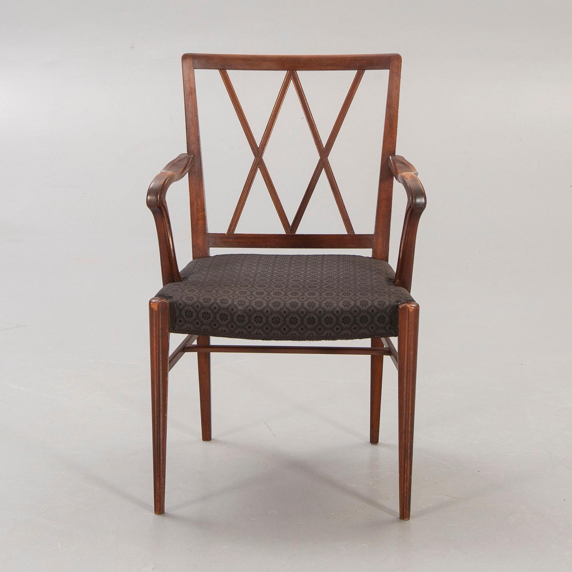 Nordiska Kompaniet, Karmstol, "Lawrence", NK, Sweden Modern, 1940-tal.