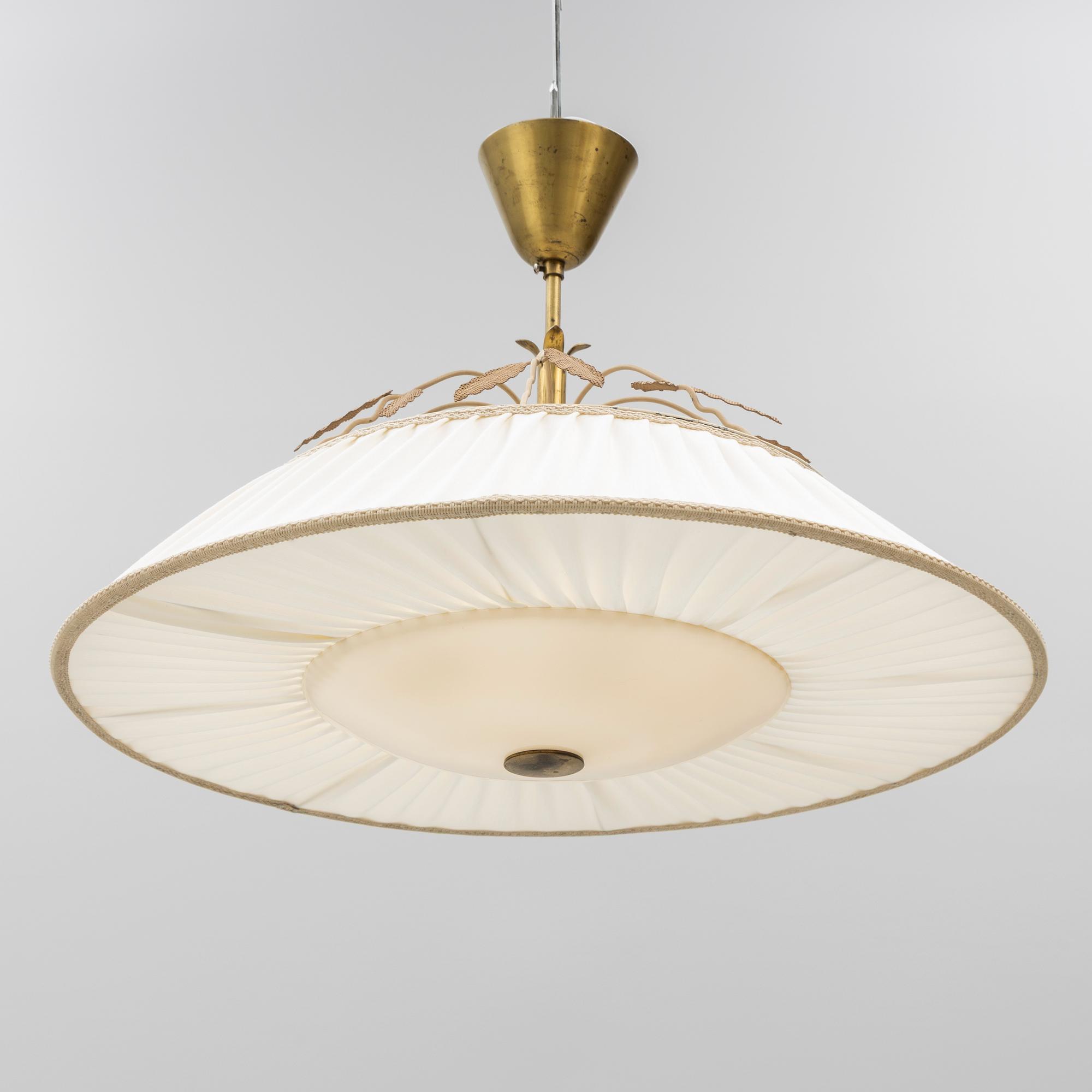 Swedish Modern, a ceiling lamp, attributed to Corona Belysningskultur, Stockholm, 1940s.