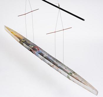 Bertil Vallien, a monumental sand cast glass sculpture of a boat, Kosta Boda, Sweden, 21st century.