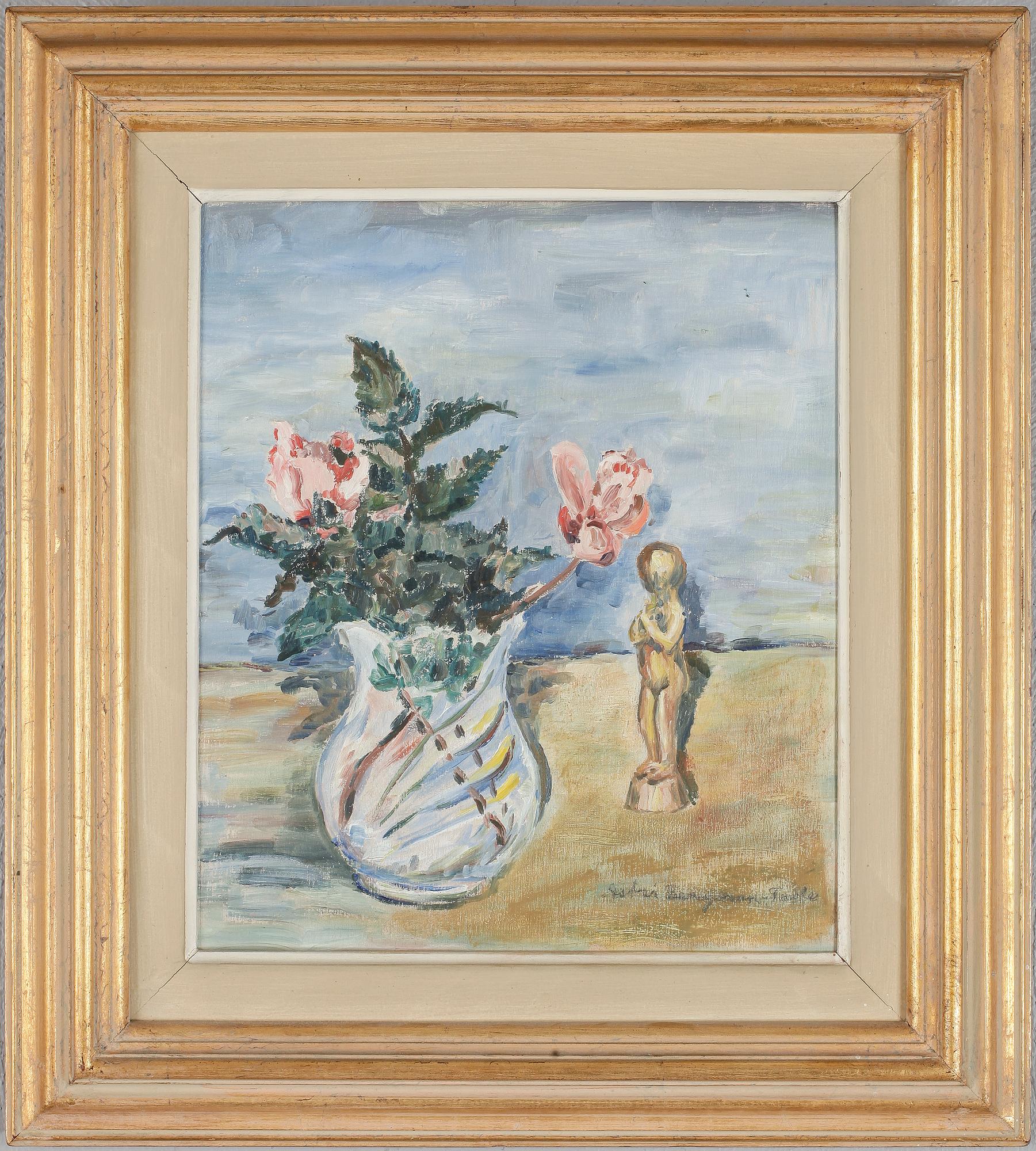 ASTRI BERGMAN-TAUBE, olja på pannå, signerad.