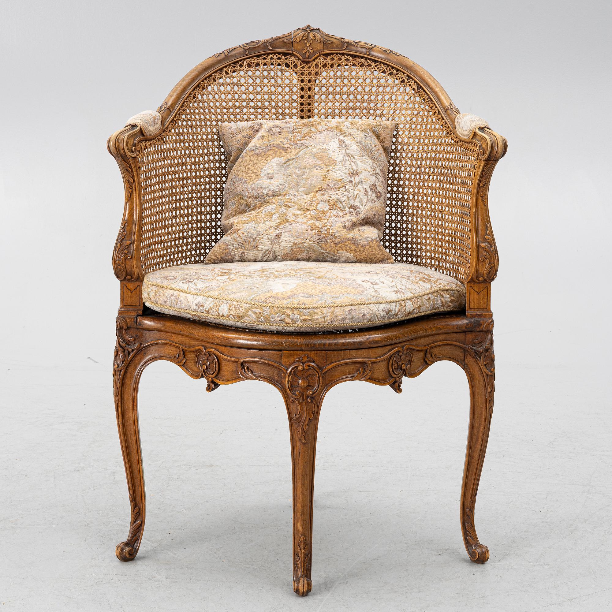 Karmstol, Louis XV-stil, Frankrike, tidigt 1900-tal.