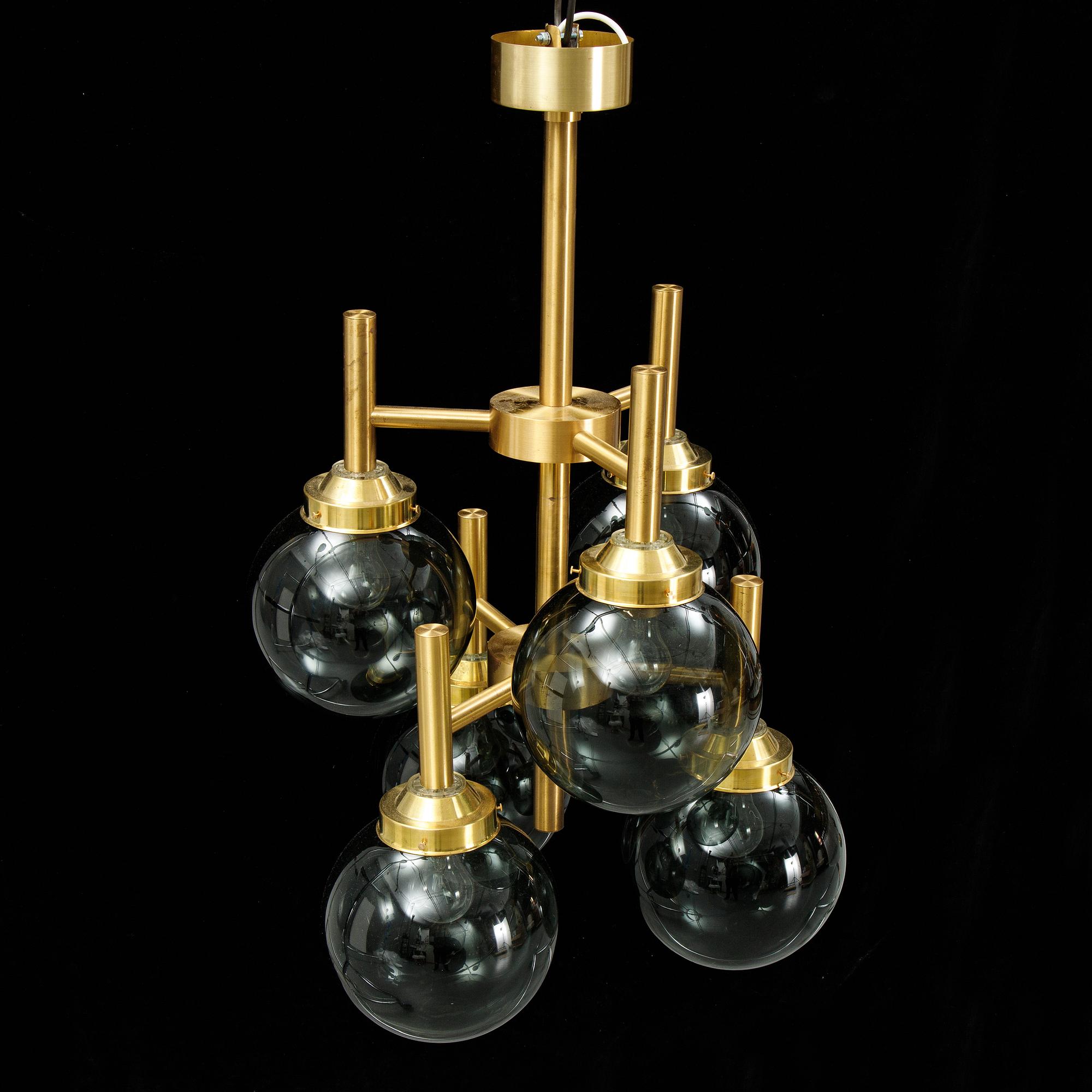 A Luxus brass ceiling light, second half of the 20th Century.