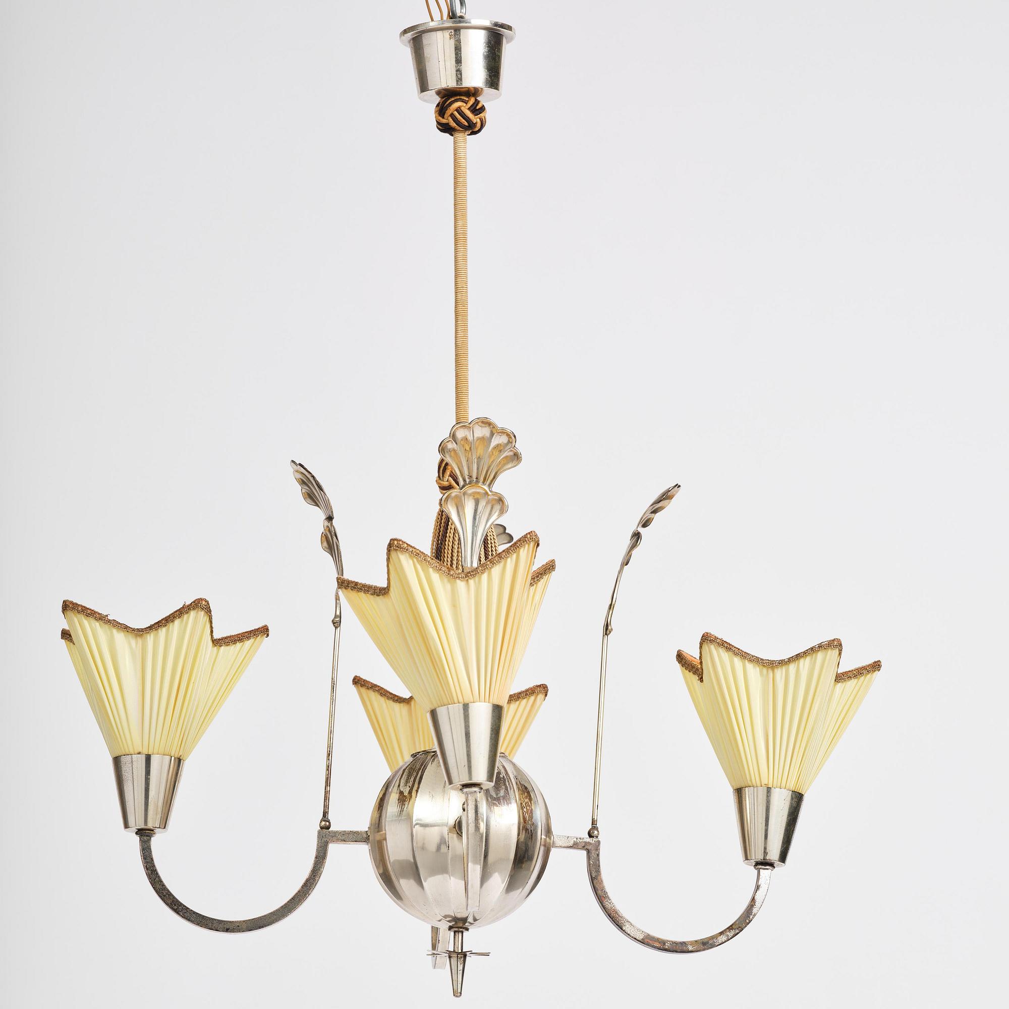 Elis Bergh, a Swedish Grace ceiling lamp, C.G. Hallberg, Stockholm, 1920s.