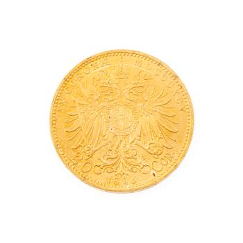 Gold coin, Austria-Hungary, 20 Corona, 1895.
