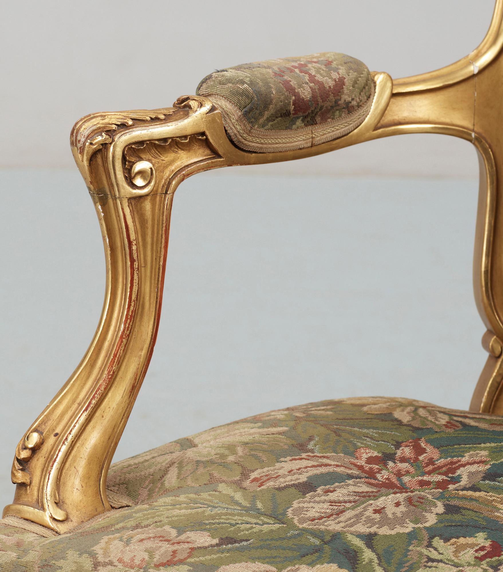 KARMSTOL, rokokostil, 1900-tal.