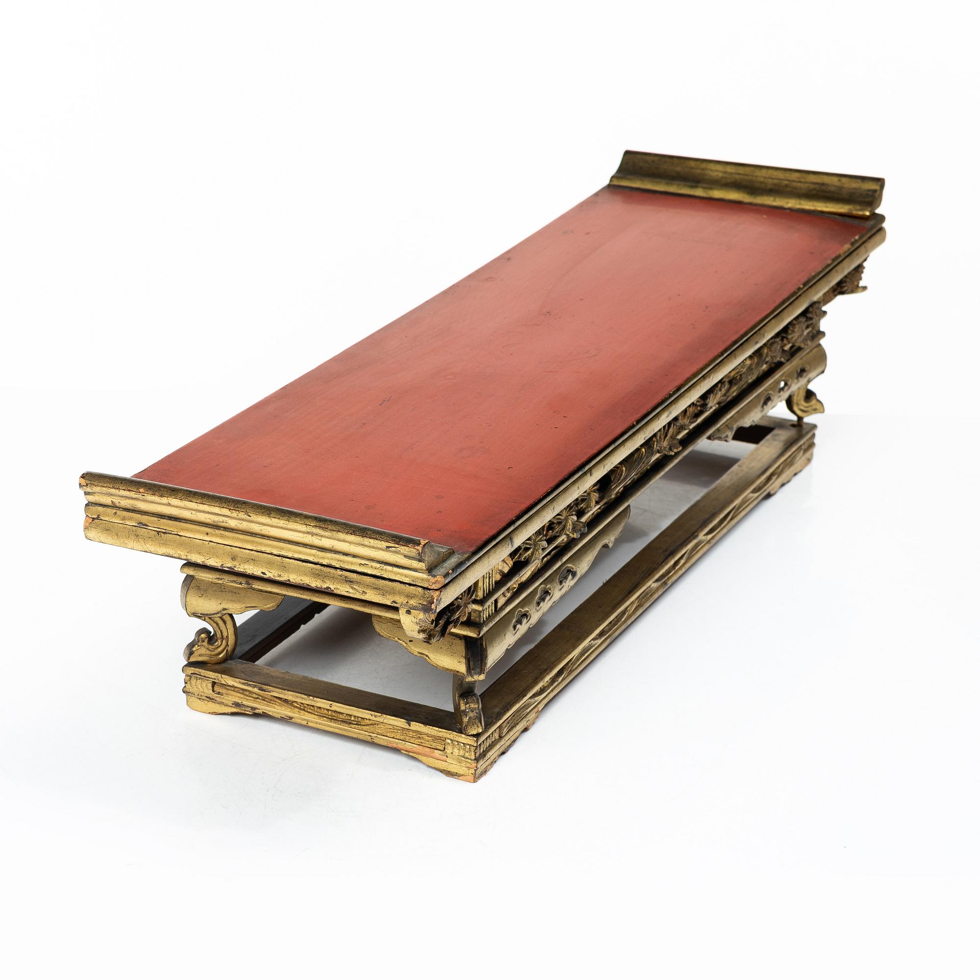 A Japanese lacquer altar table, Meiji period (1868-1912).