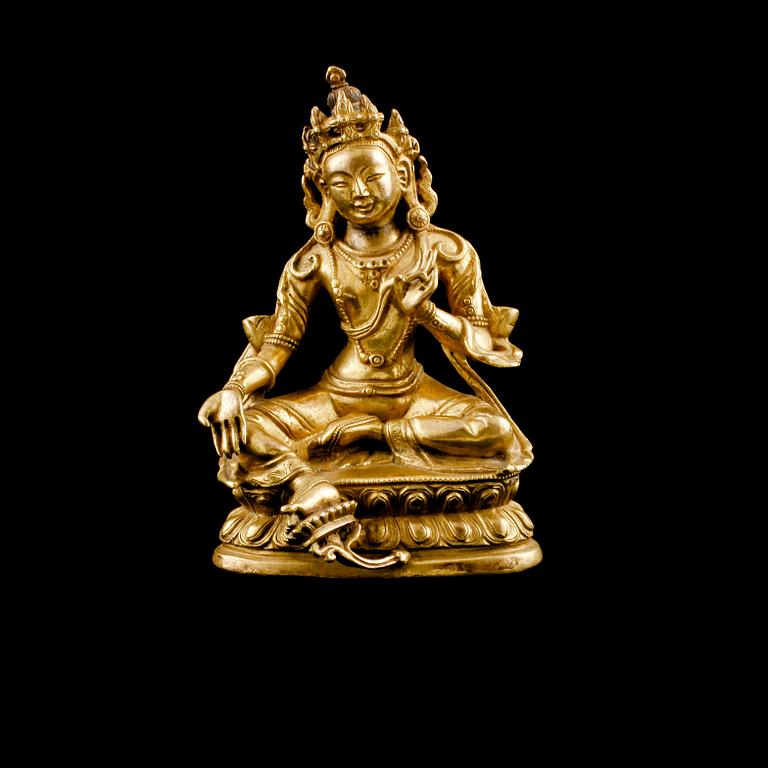 BODHISATTVA, brons, troligen Burma/Tibet, 1900-tal.