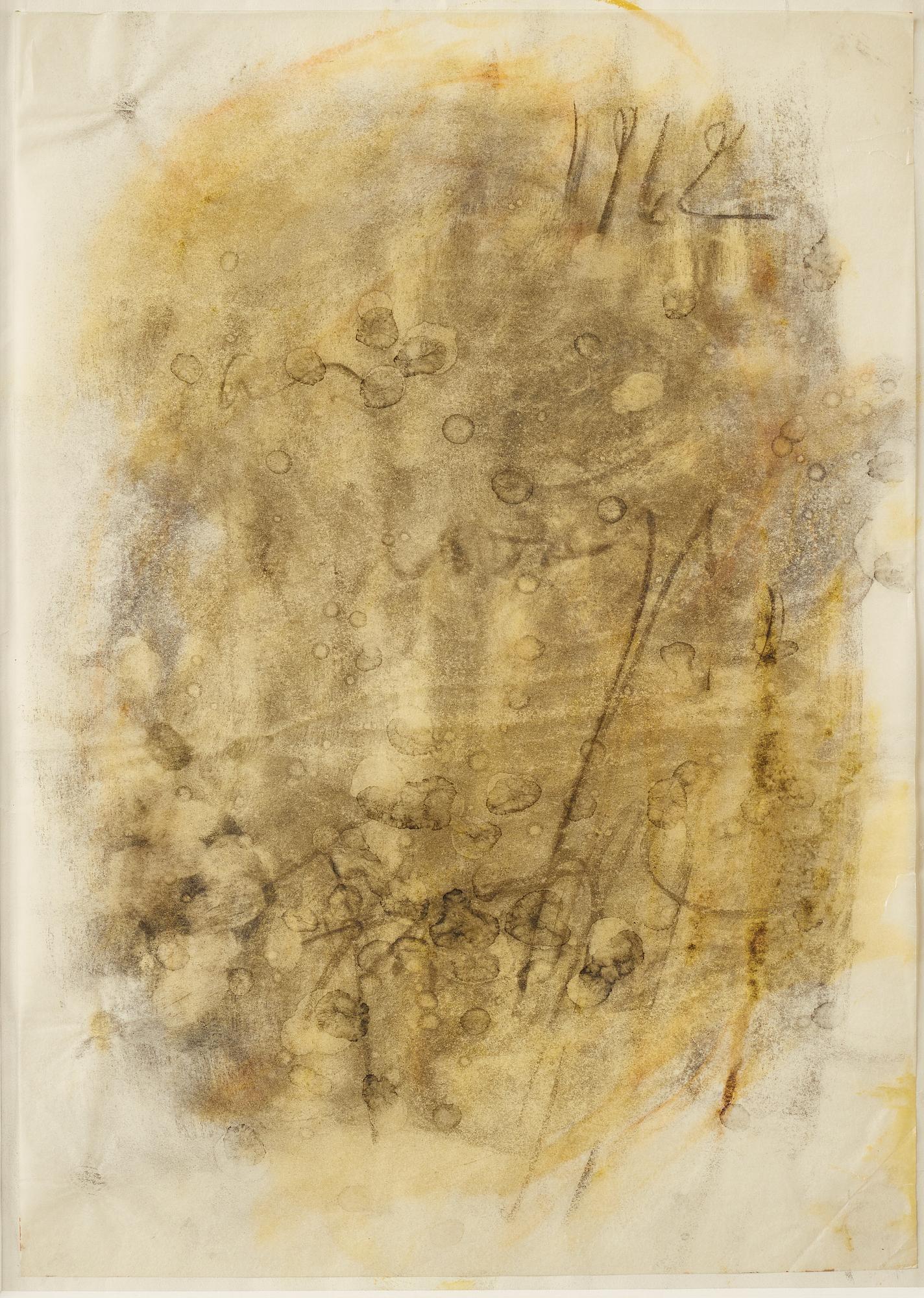 Eddie Figge, mixed media on thin paper, signed and dated 1962.