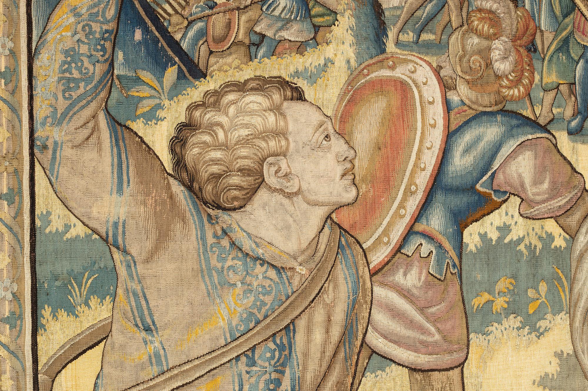 Vävd tapet, "David och Goliath", gobelängteknik, ca 272 x 283-289 cm, Flandern, möjligen 1500-talets andra hälft.