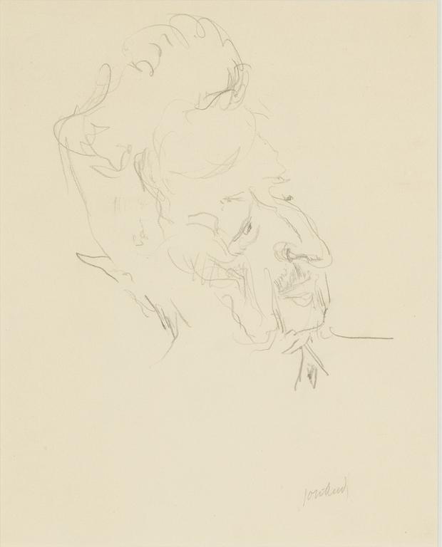 John Jon-And, 2 pencil/charcoal drawings on paper, signed 37 8one).