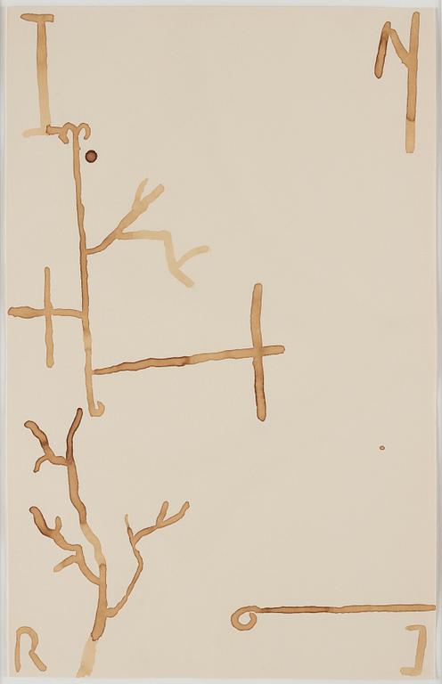 JAMES BROWN, drawing signed and dated 1988 on verso.