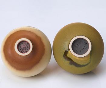 Berndt Friberg, miniatyrvaser, 11 st, Gustavsbergs studio 1960-70-tal.