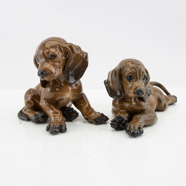 TH Kärner/E Heidenreich figurines 2 pcs Rosenthal Germany mid-20th century porcelain.