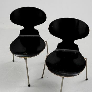 STOLAR, 2 st, "Myran", Arne Jacobsen, Fritz Hansen, 1900-talets mitt.