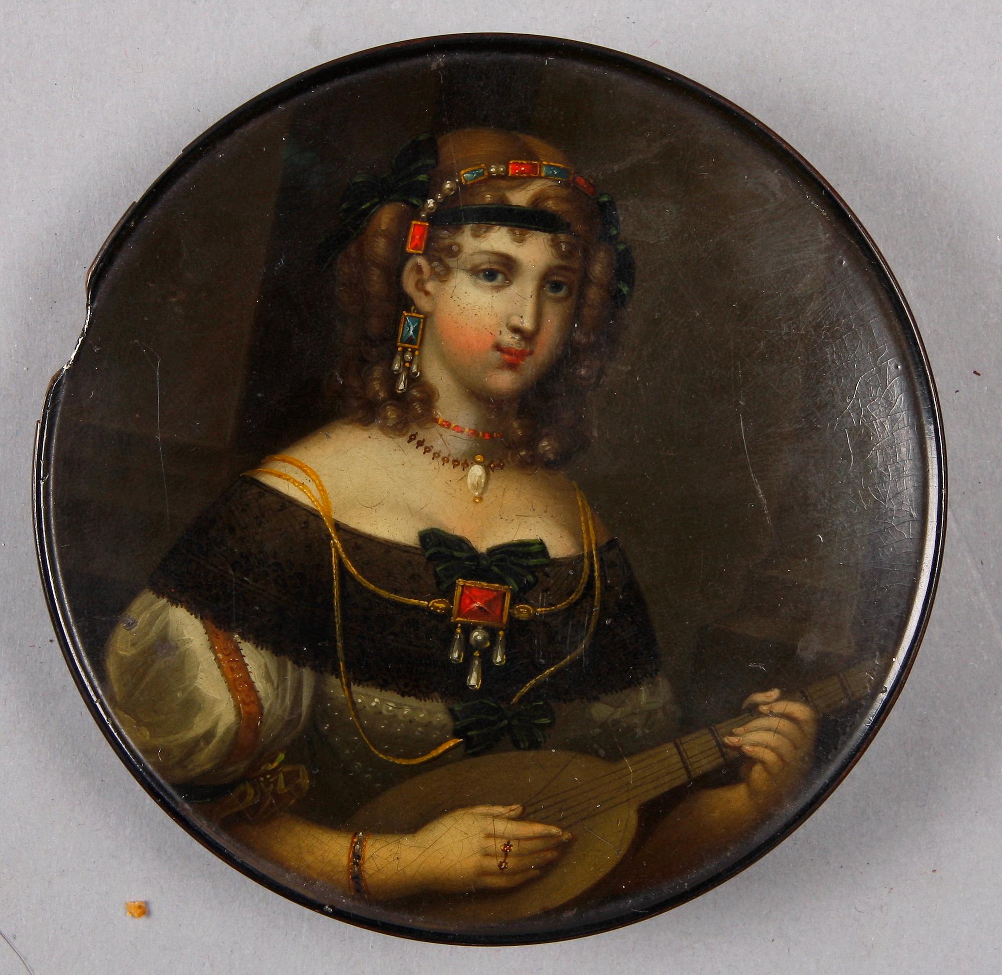 DOSA MED LOCK, lack, 1800-tal.