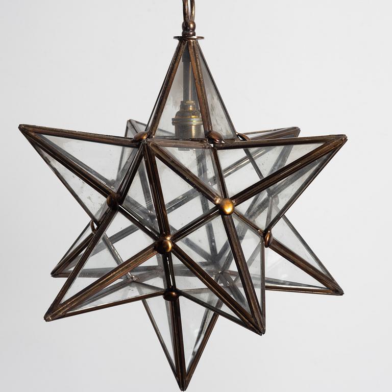 Three pendant lamps, 20th century.