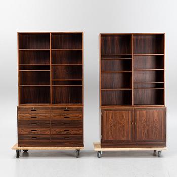 A pair of rosewood bookcases, Denmark, 1960s/70s.