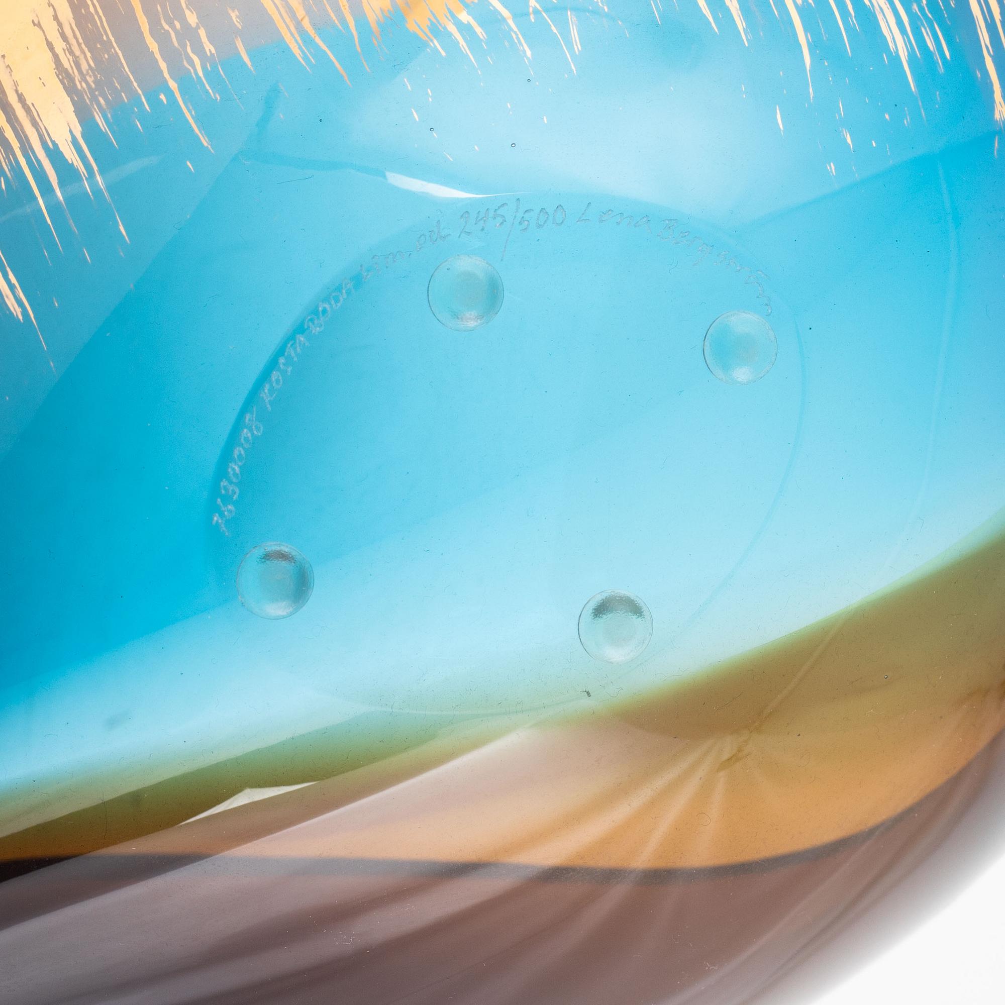 Lena Bergström, a glass sculpture, 'Saturn' from the series 'Planets', Kosta Boda, Sweden.