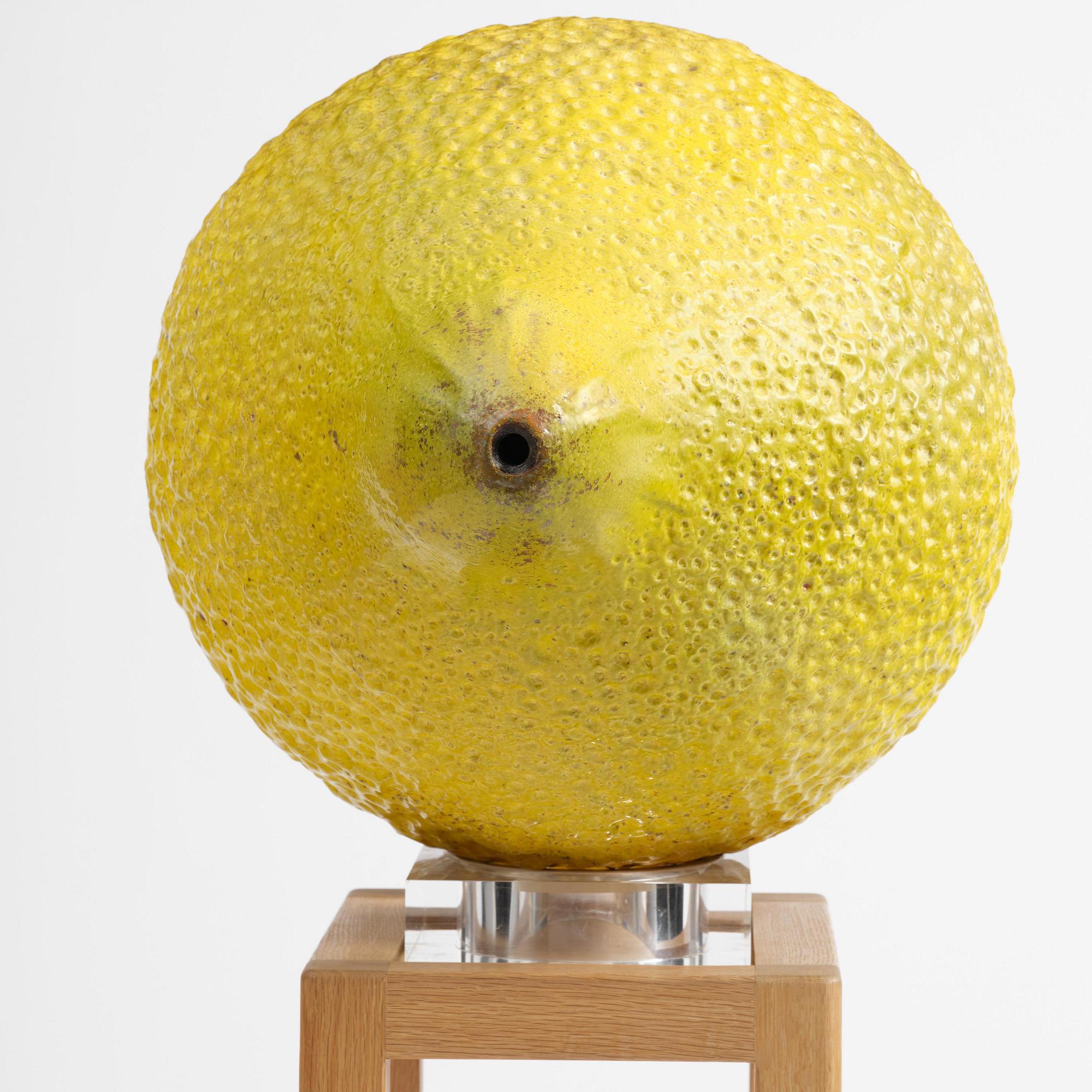 Hans Hedberg, a monumental faience sculpture of a lemon, Biot, France.