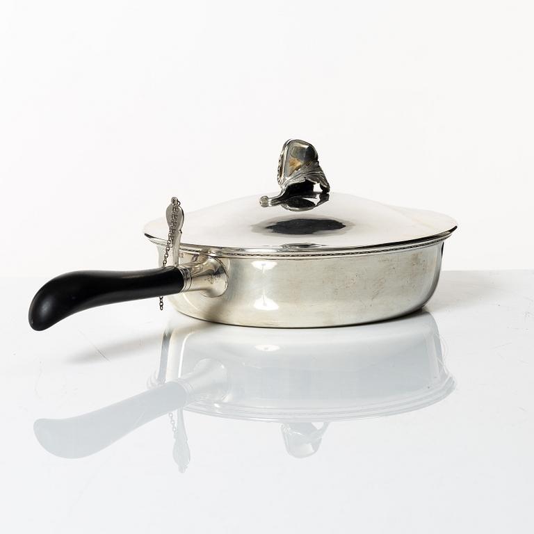 A Swedish silver dish and cover, marks of CF Carlman, Stockholm 1949.