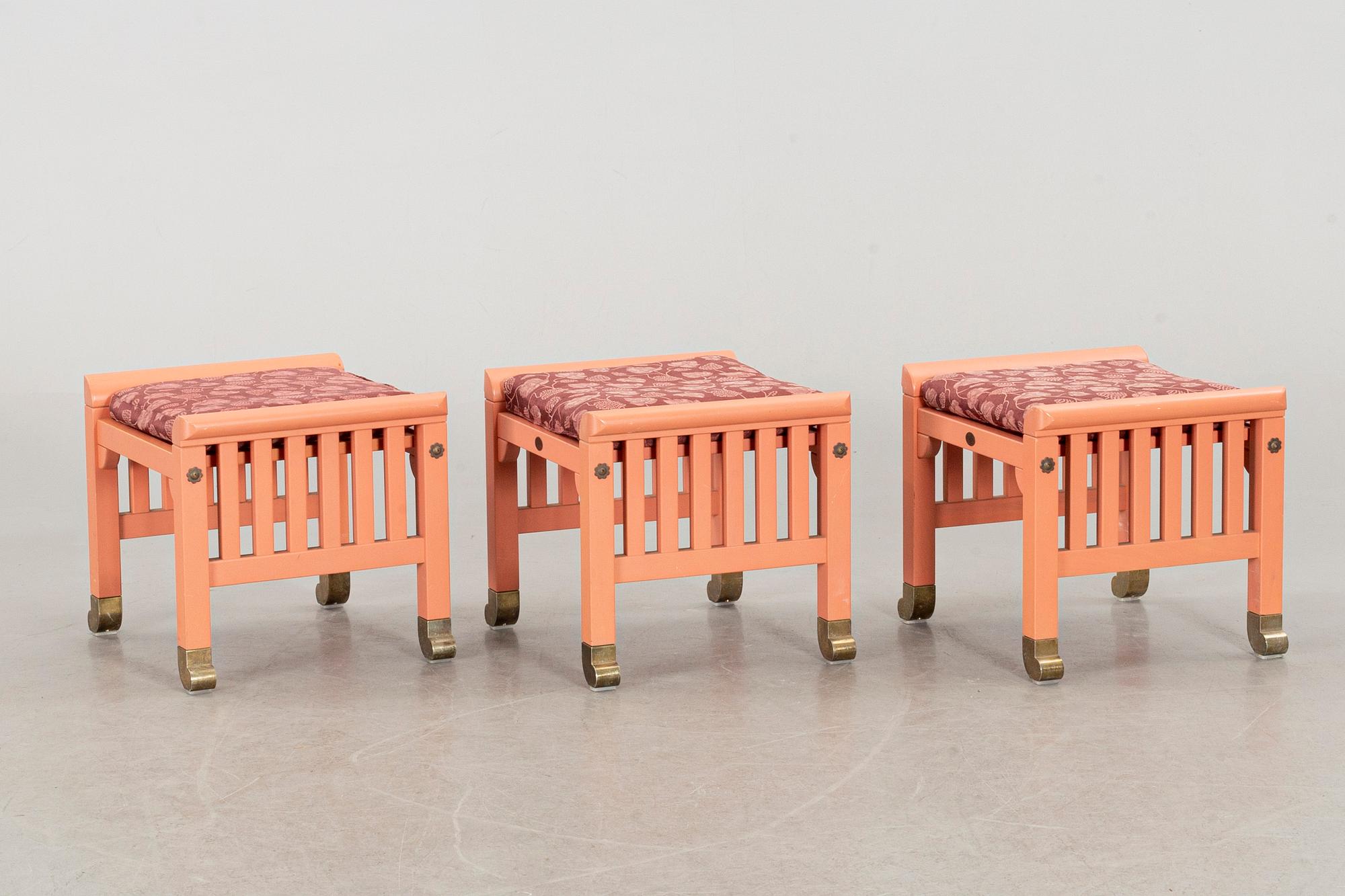 KERSTIN HÖRLIN-HOLMQUIST, 3 stools, "The Eden Collection".
