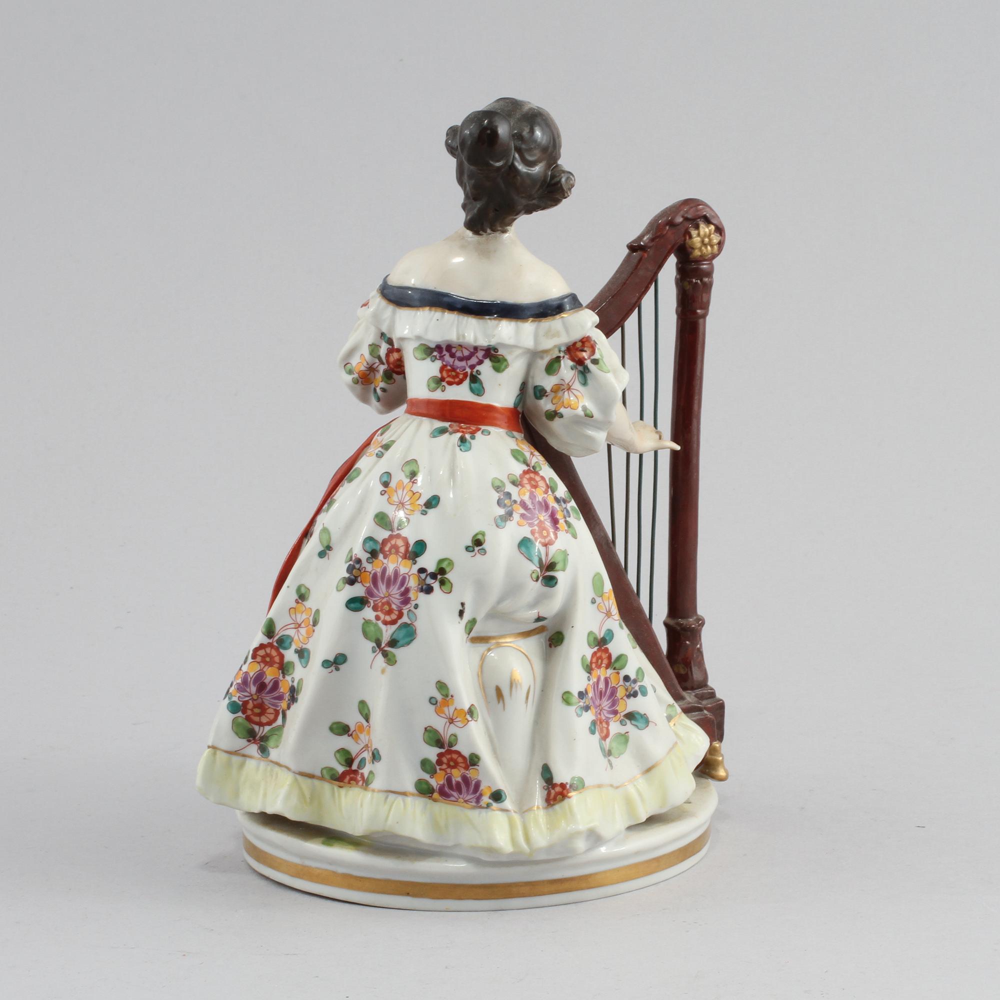 FIGURIN, porslin, Neapelliknande märke, 1900-talets första hälft.